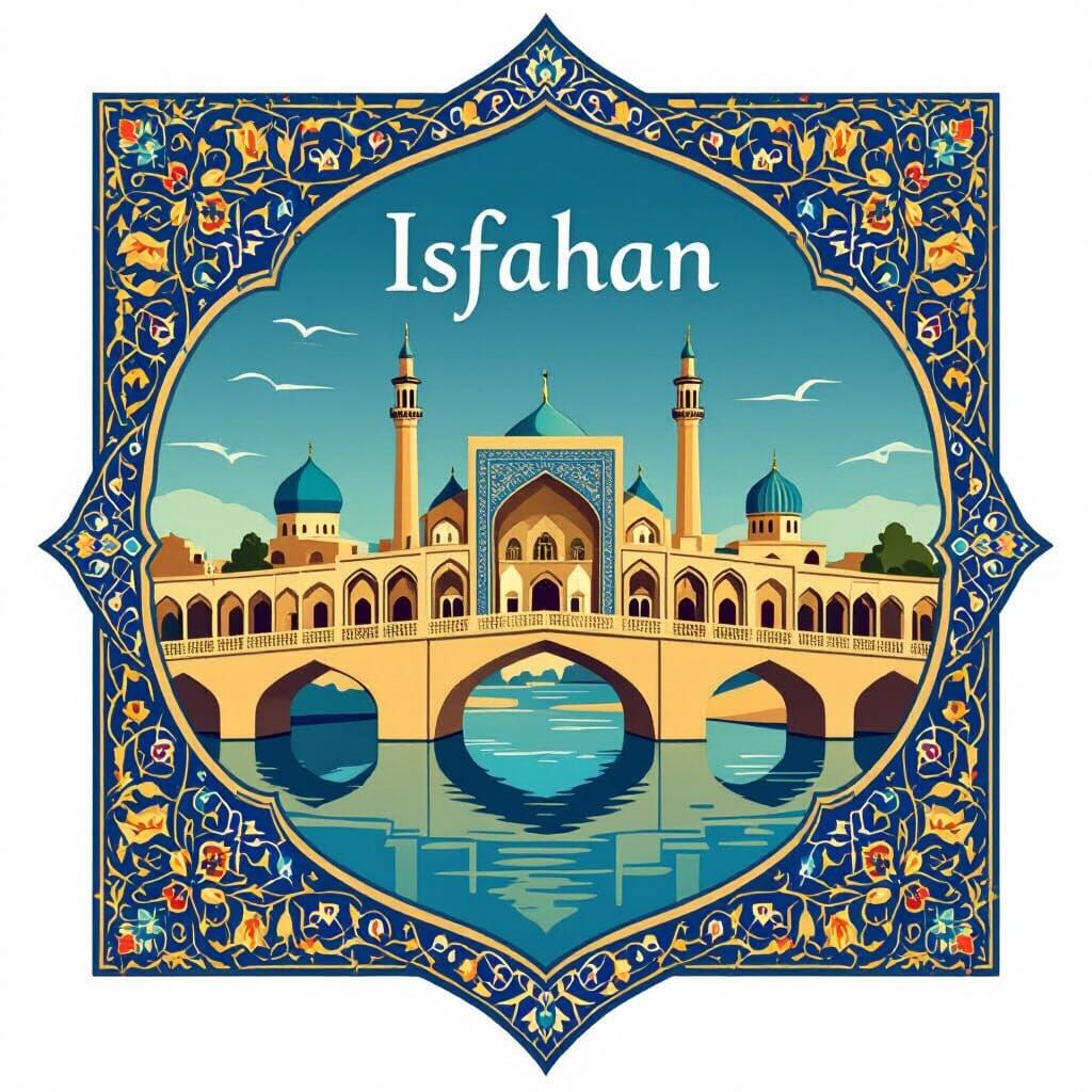Isfahan Tourism Logo: Persian Heritage & Landmarks