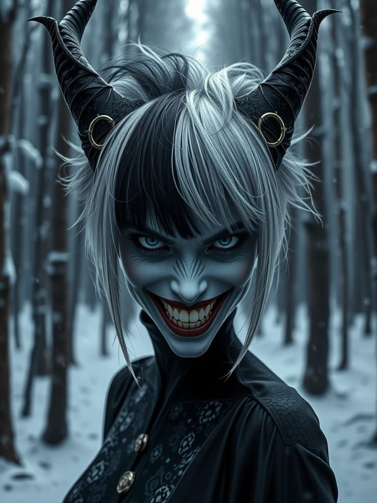 Hyperrealistic Cruella Portrait in Cinematic Style