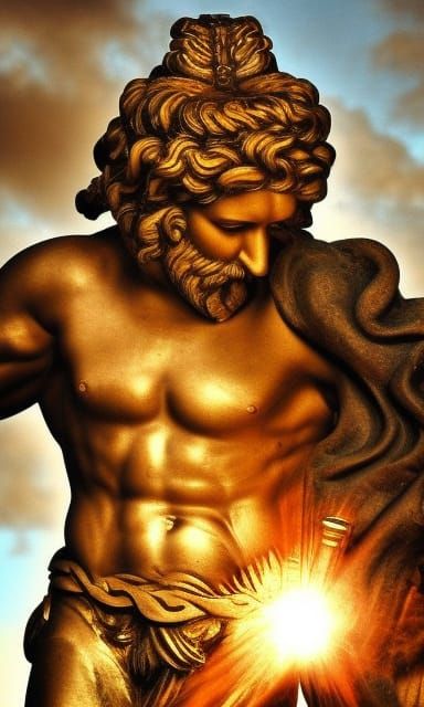 Hephaestus: God of Blacksmithing in Divine Light