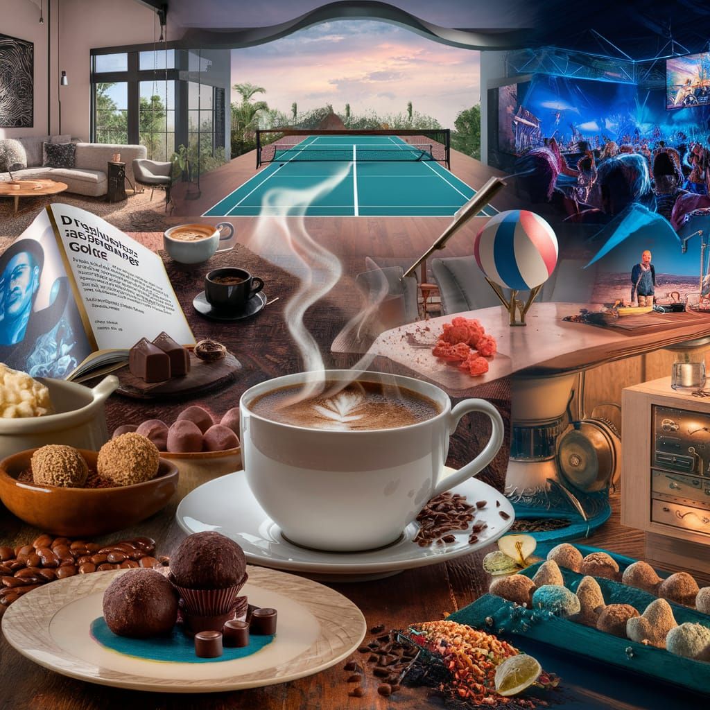 Futuristic Collage of Diverse Interests and AI Art