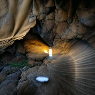 Intriguing Light Source Inside a Dark Cave