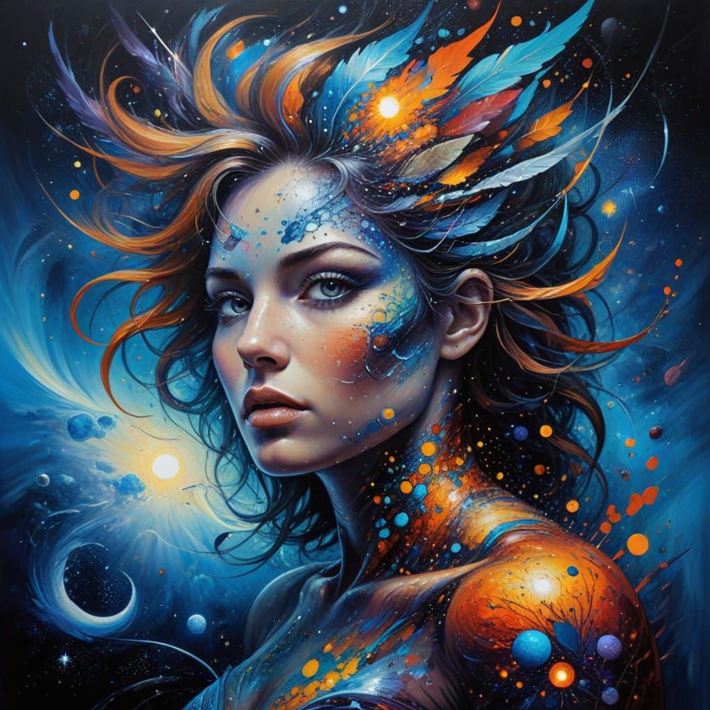 Philosophical Metaphysical Scene in Vivid Detail