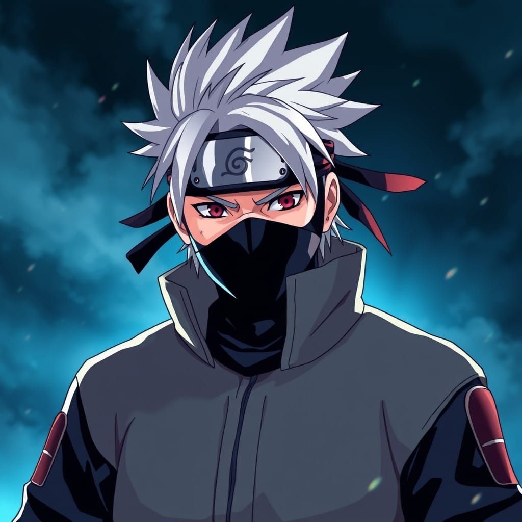 Epic Kakashi in Cinematic Cel-Shaded Style
