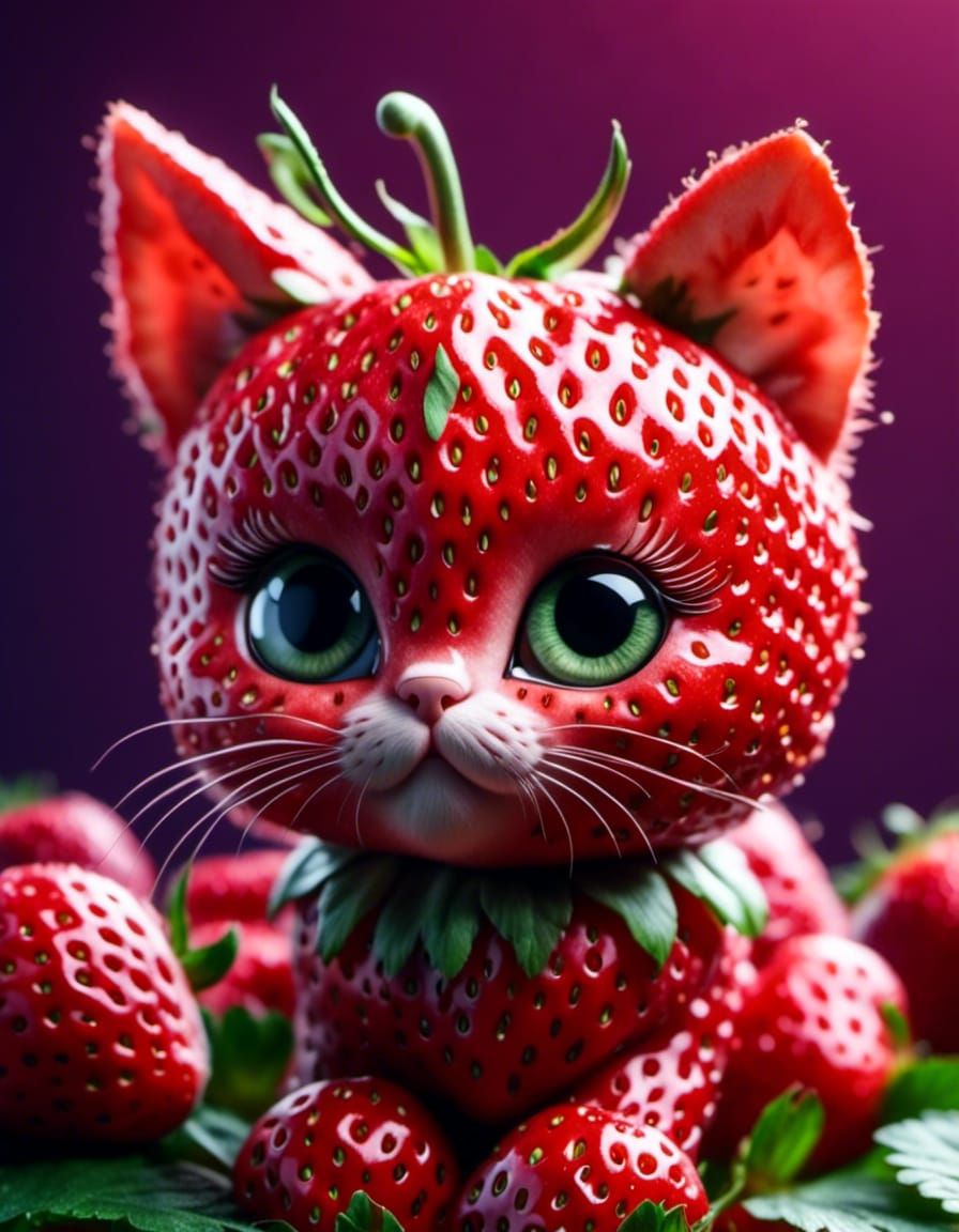 Strawberry kitten 🐈 🍓
