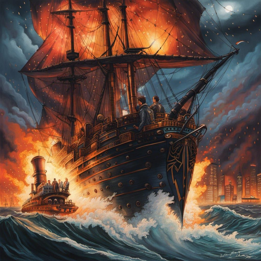 Dramatic Port City Thief in Hyperrealistic Style