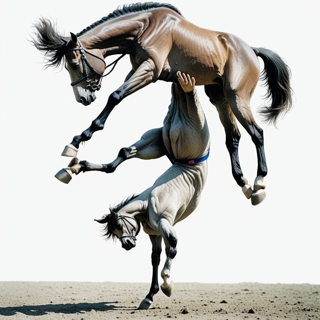 Corrected Colors, Perfect depicted horse with head, body and...