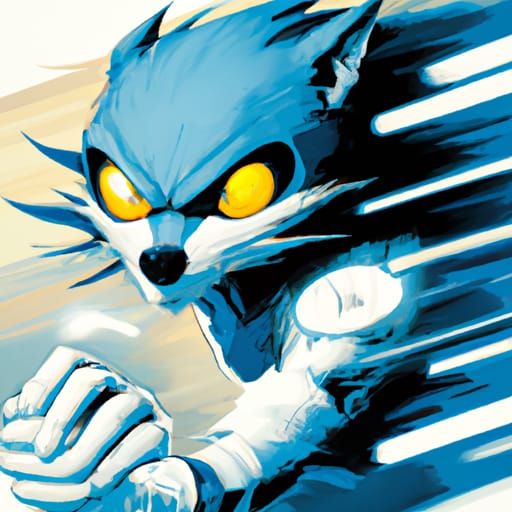 Sonic in Modern Comic Book Art Style