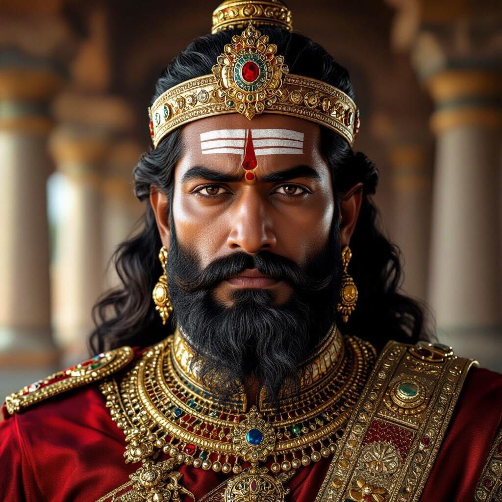 Emperor Rajendra Chola: Ultra-Realistic Photorealistic Portr...