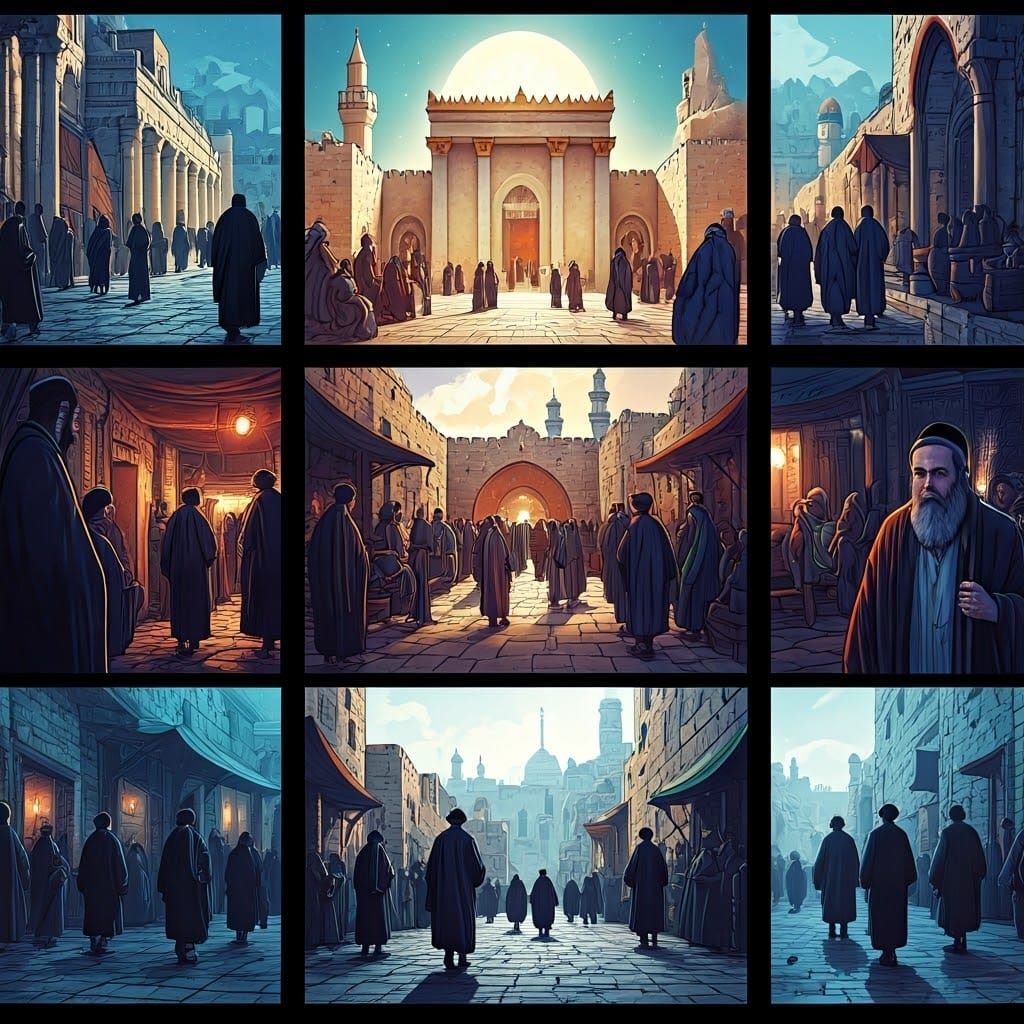 Vibrant Jerusalem Comic Strip Illustration in Unreal Engine....