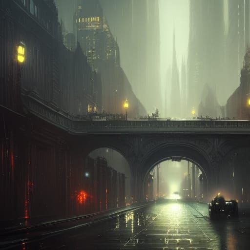Dark City Concept Art in Unreal Engine