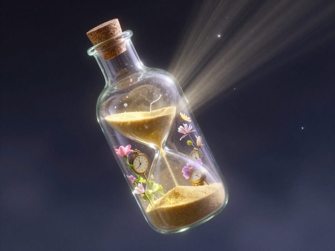 Bottled Time Ethereal Fantasy with Starry Void