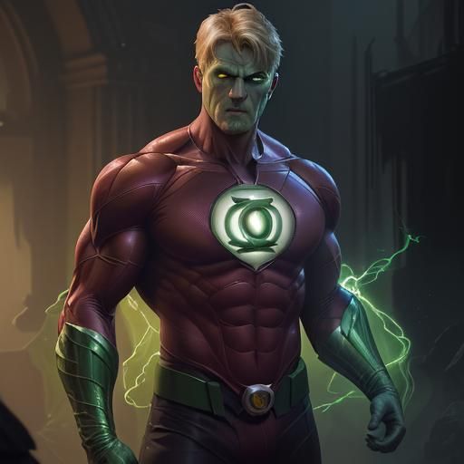 Blonde Man in Red Shirt: Dark Fantasy Art