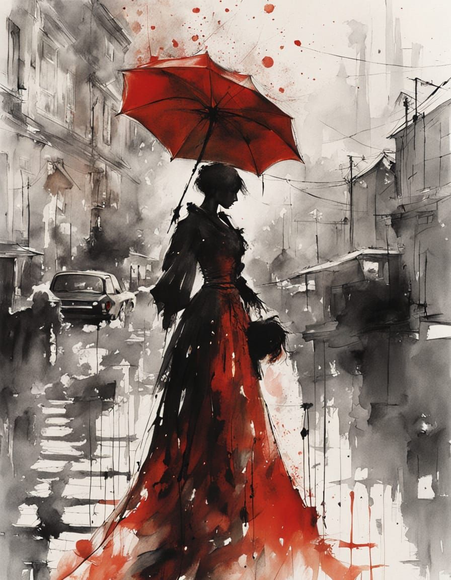 Atmospheric Silhouettes with Fluid Brushstrokes