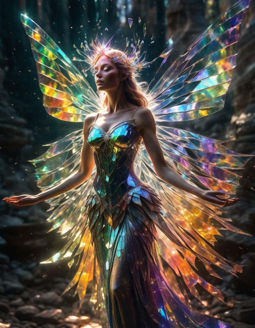 Breathtaking Astral Fairy with Broken Glass Effect