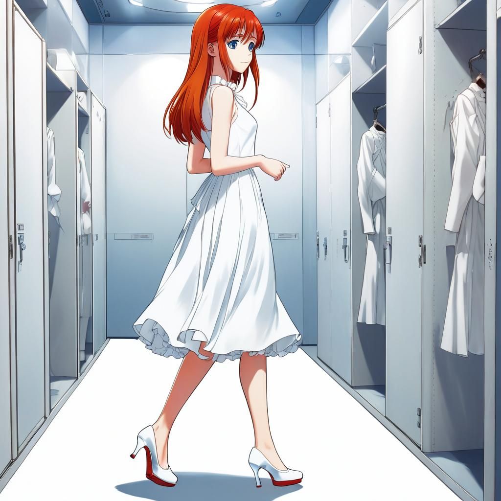 Anime Spy Girl Investigates in Dressing Room