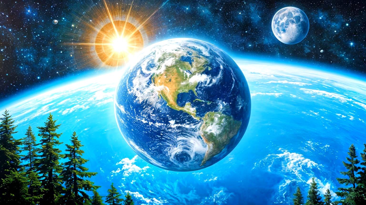 Earth in Space: Oil Painting Inspired by Fragonard