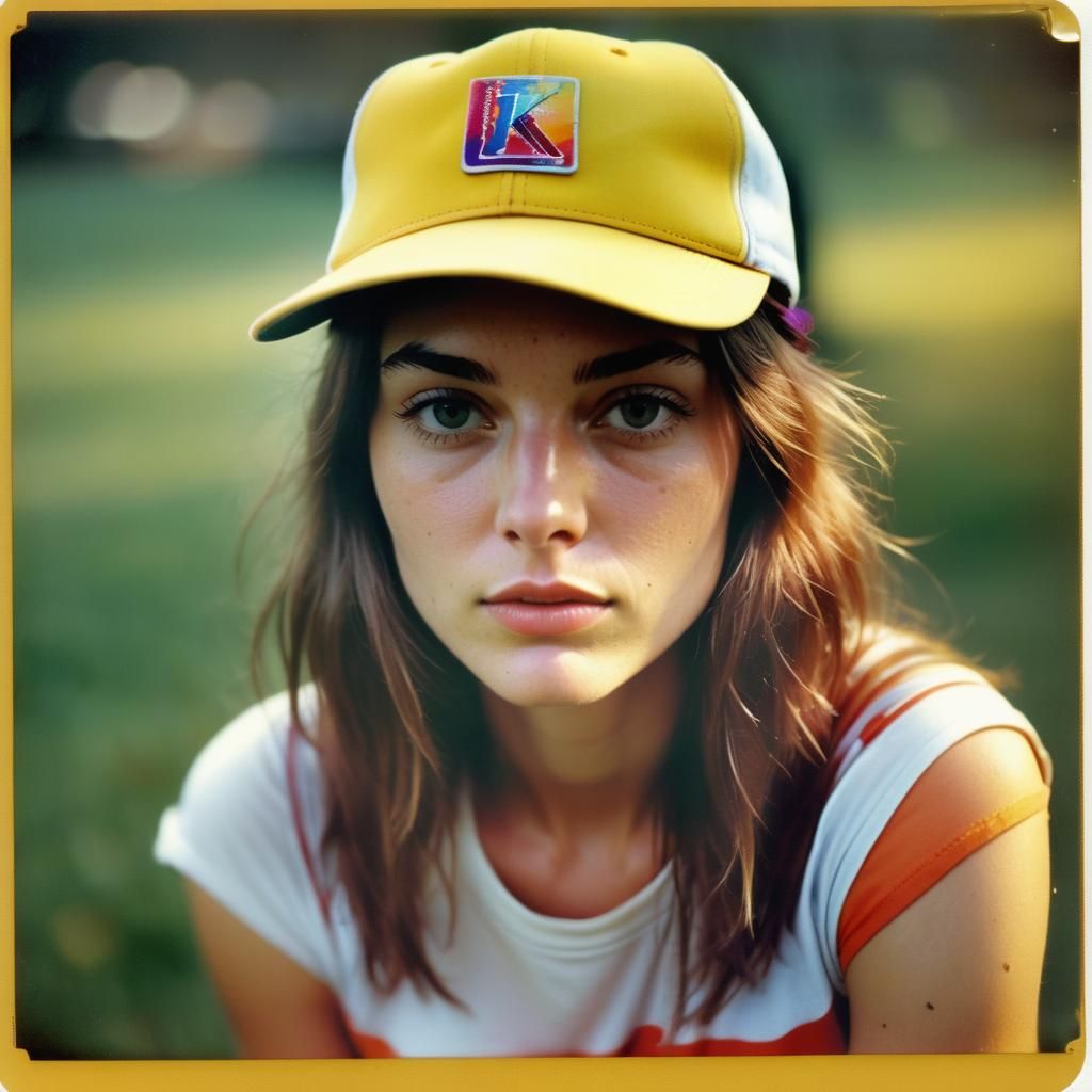 1970s Polaroid Transfer Portrait of a Woman