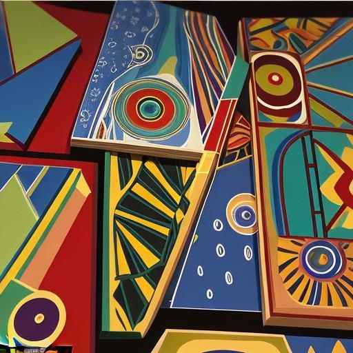 Colorful Bedroom with Patchwork and Ceramic Accents