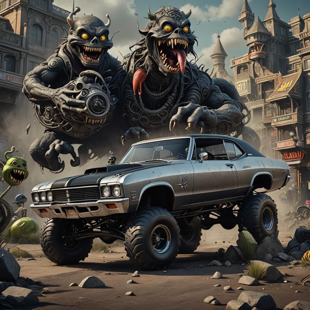 Buick Skylark 4x4 with Rat Fink Monster