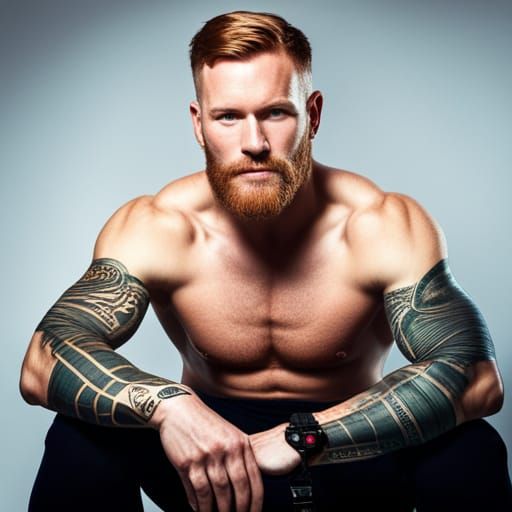 Fierce Scottish Highlander Warrior Portrait in 8k