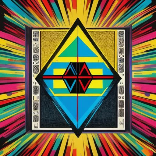 Pop Art Prayer in Geometric Bauhaus Style