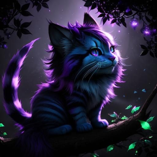 Cheshire Cat in Wonderland: Digital Art