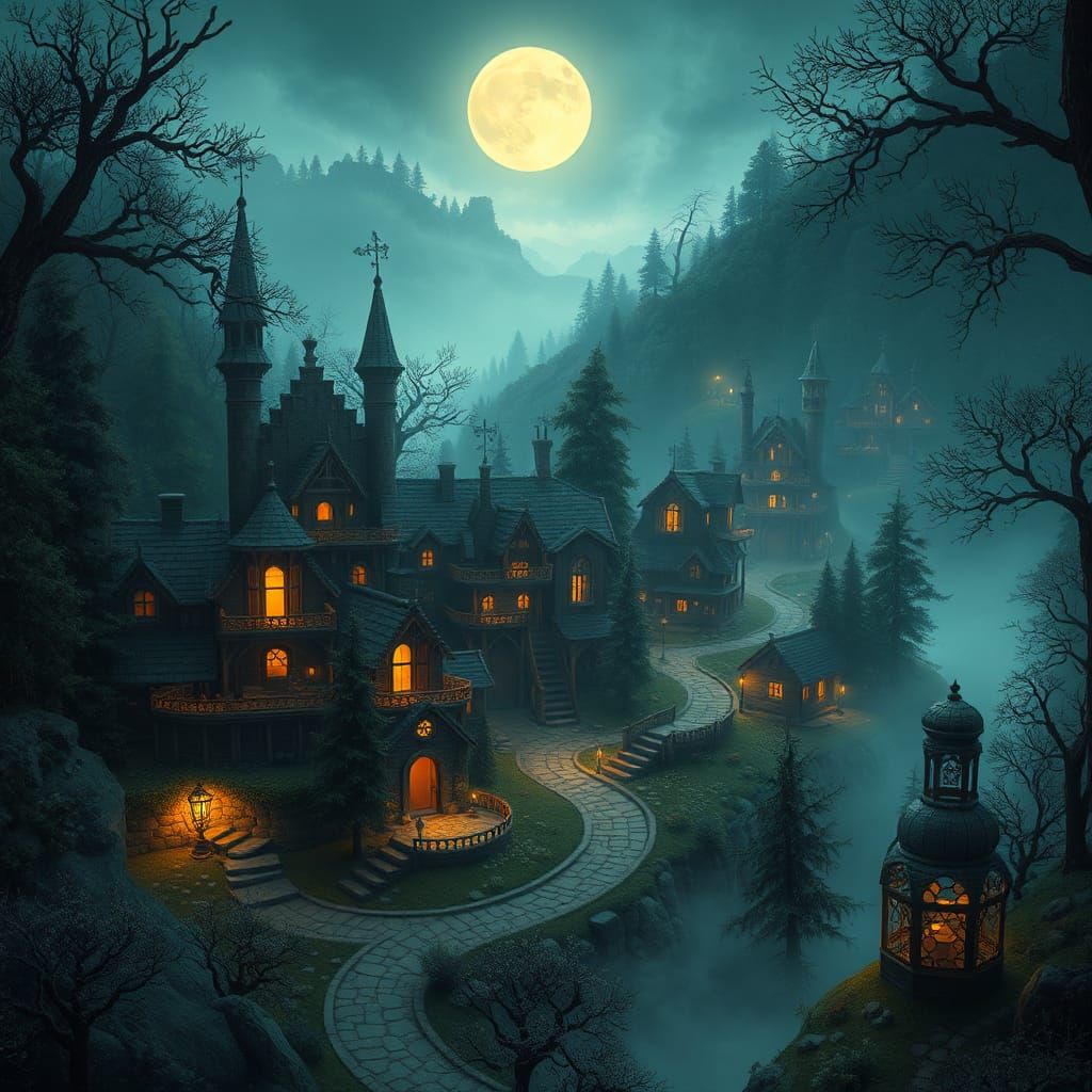 Mystical Fromville Village Dreamscape