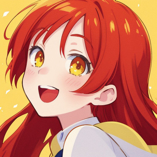 Vibrant Moe Anime Portrait of a Happy Girl Singing