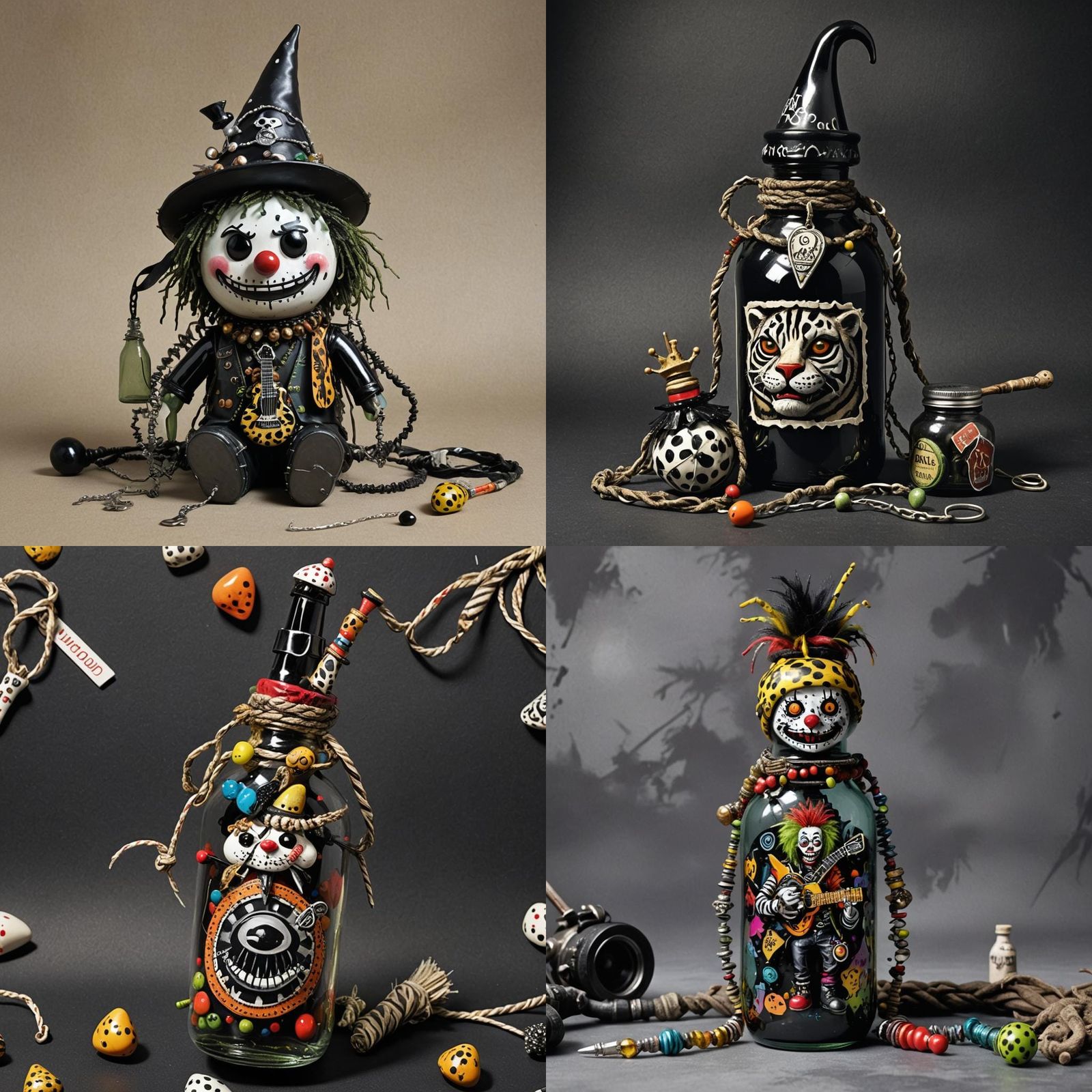 Baroque Poison Bottle in Post-Apocalyptic Punk Style