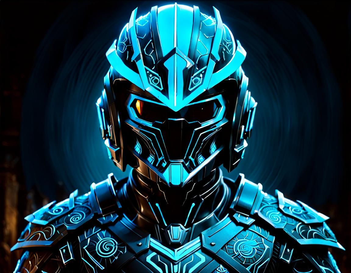 Blue Warrior Helmet