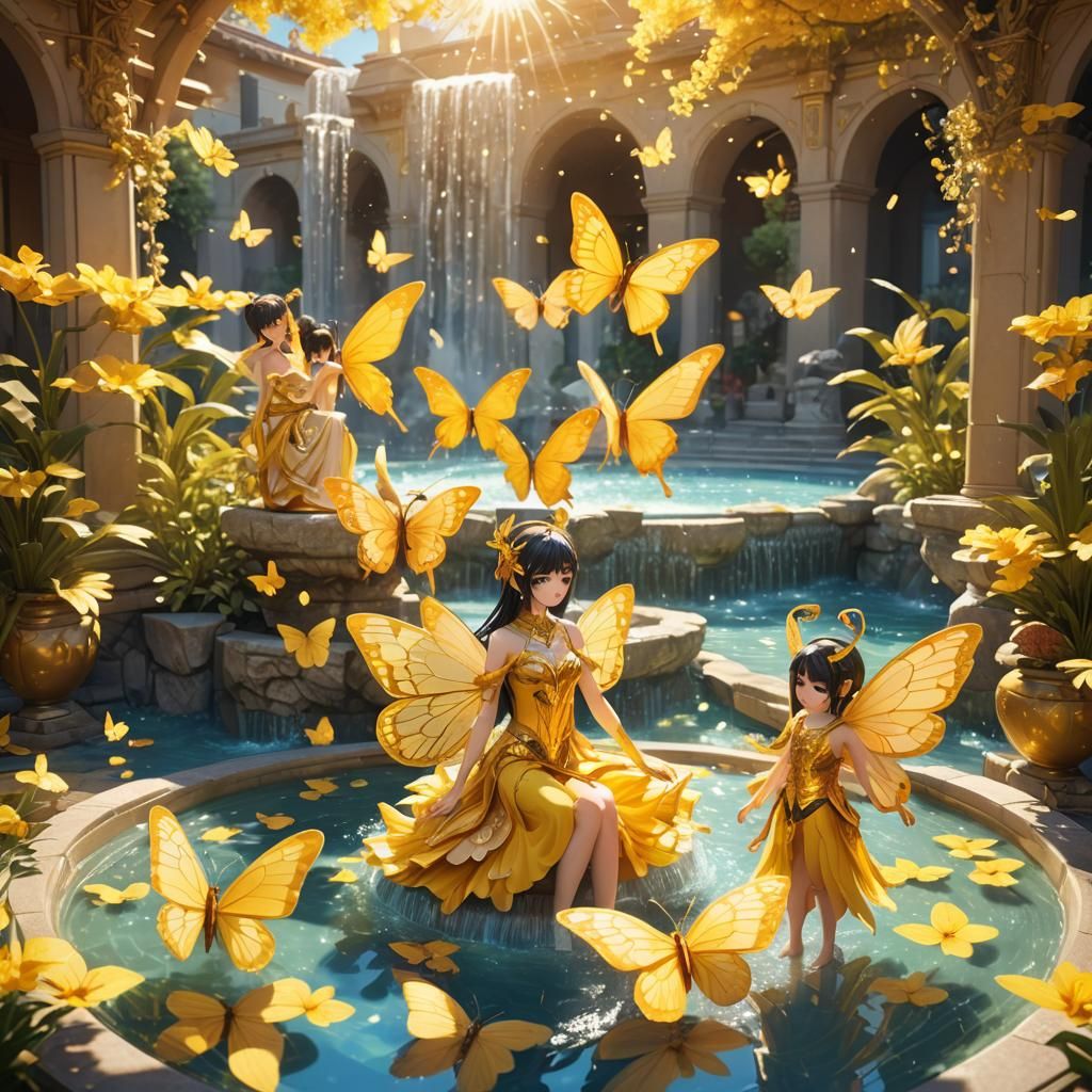 Immortals' Sun Lounge Party in 3D Anime Style