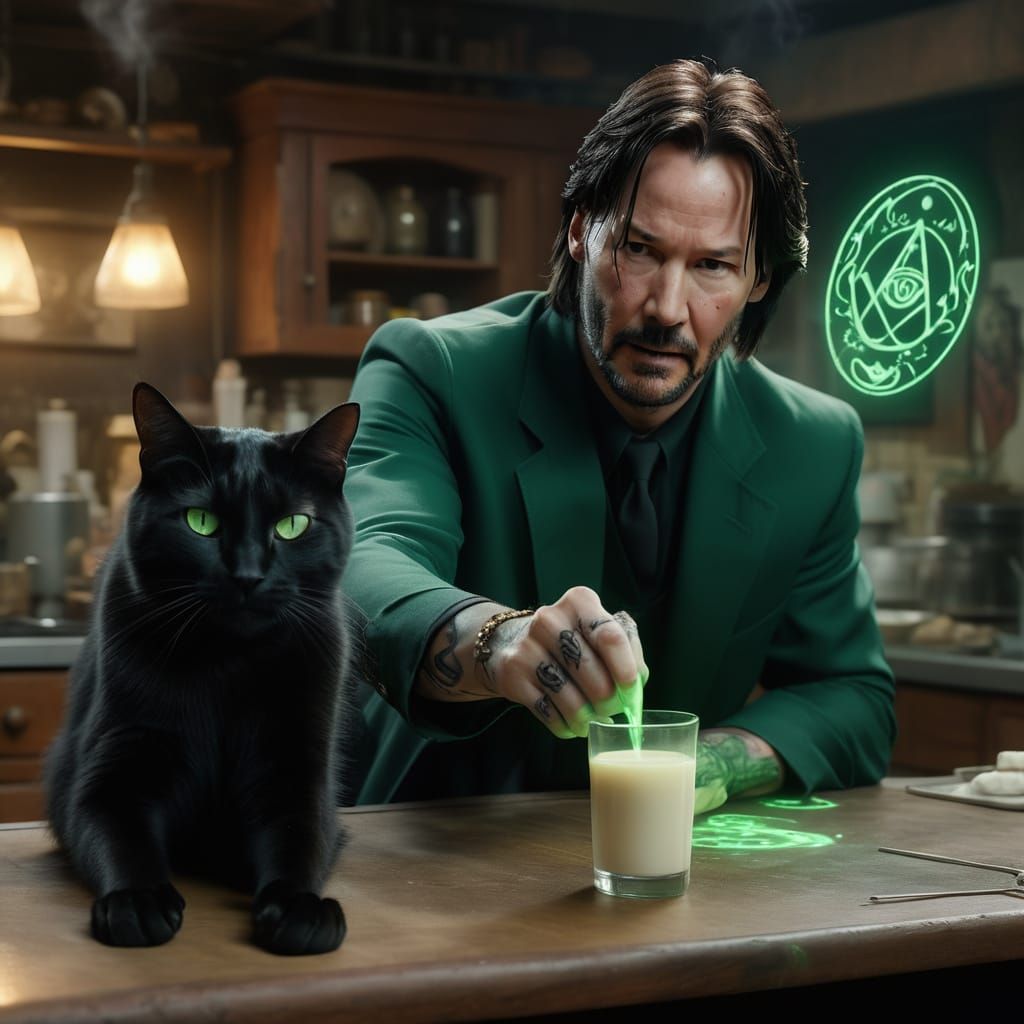 Keanu Reeves as Constantine Casting Magic Symbol