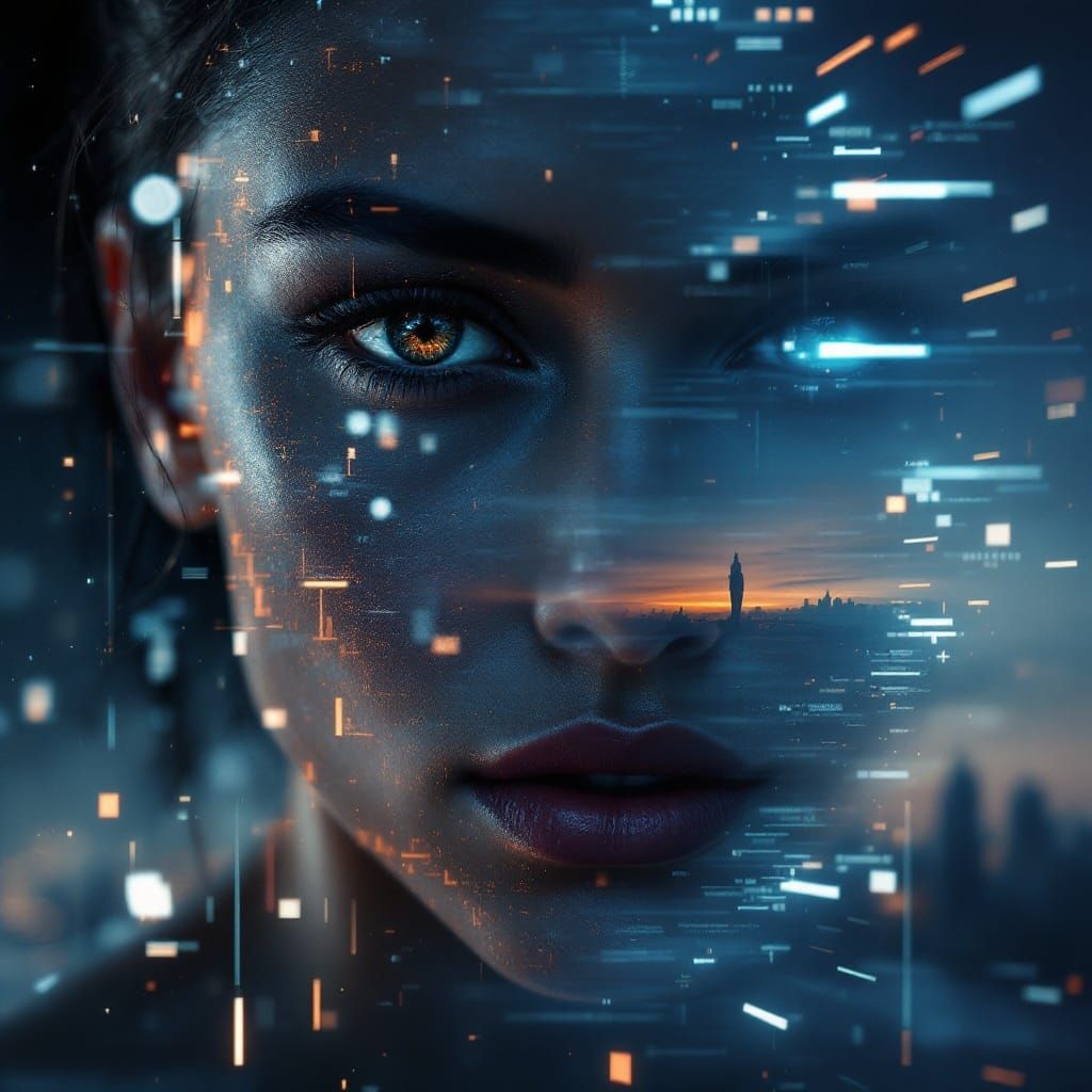 Hyperrealistic Portrait with Analog-Digital Fusion