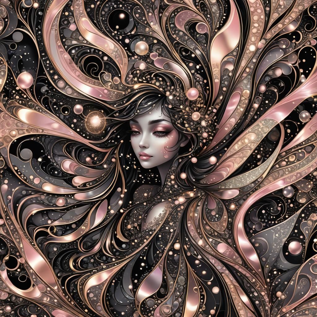 Sparkling Abstract Portrait of a Gorgeous Woman