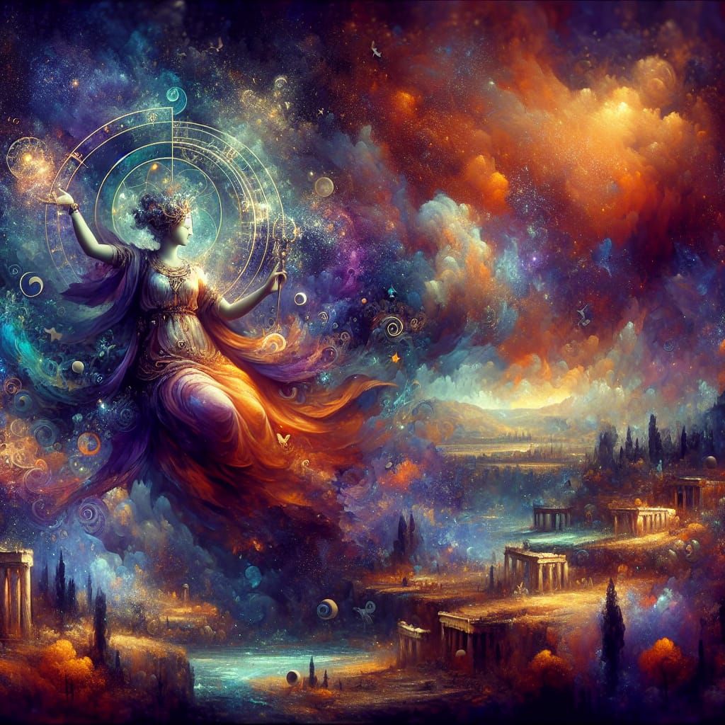 Polyhymnia: Greek Muse in Fantasy Concept Art