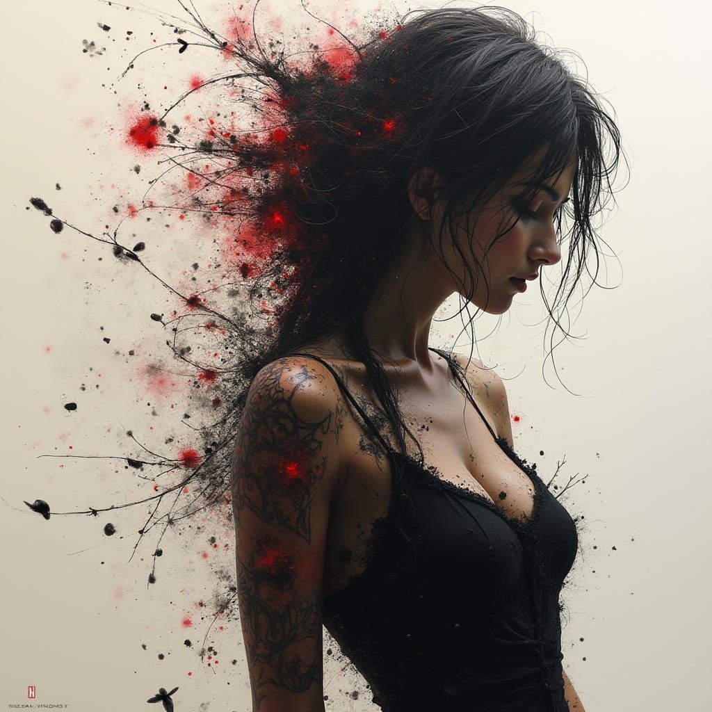 Cyberpunk Cityscape in Dark, Neon-Lit Style