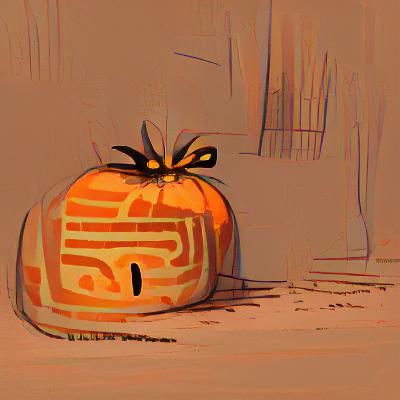 Suspicious Jack-o'-Lantern with Questioning Expression