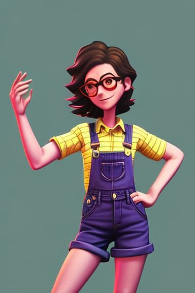Maru from Stardew Valley as Pixar-style 3D Art