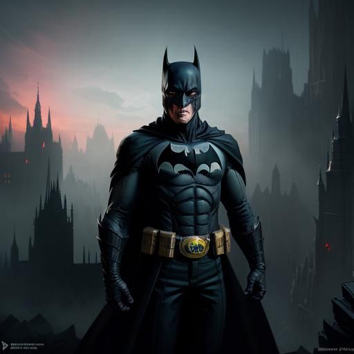 Batman as Vampire: Detailed Matte Painting