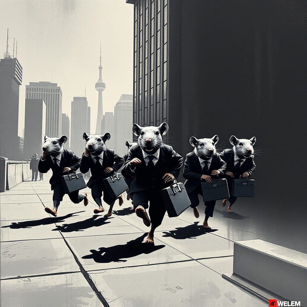 Corporate Critique in Street Art: Rats in Suits Sprint Towar...