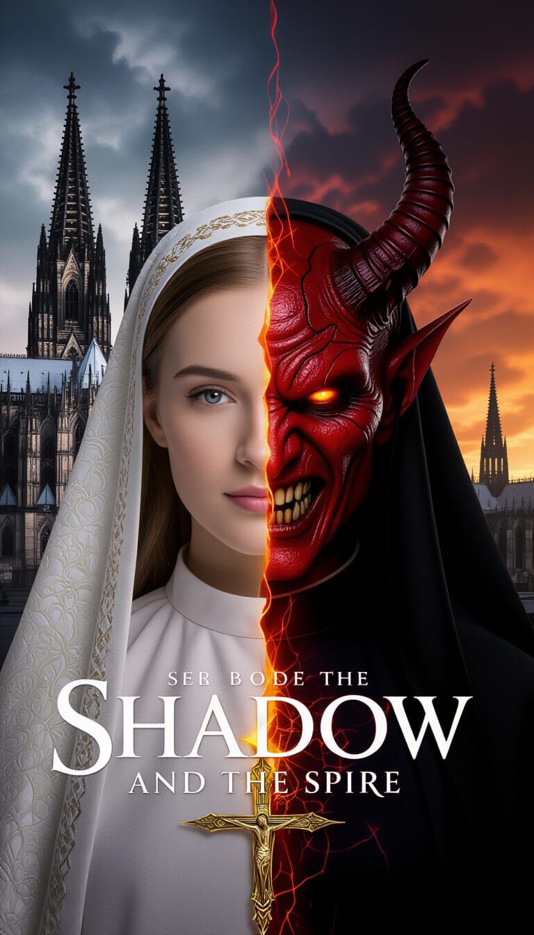 Priestess and Demon Portrait in Hyperrealistic Style