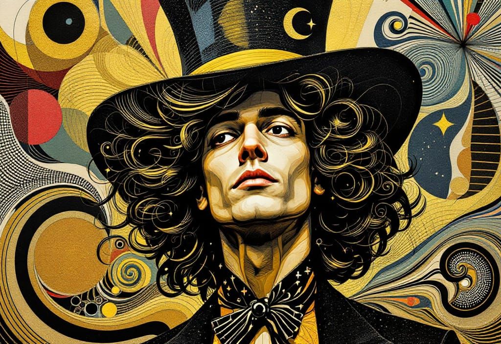 Wizard of Oz Portrait in Vintage Poster Style