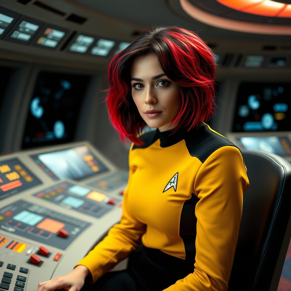 Swiss Starfleet Officer in Epic Cinematic Style