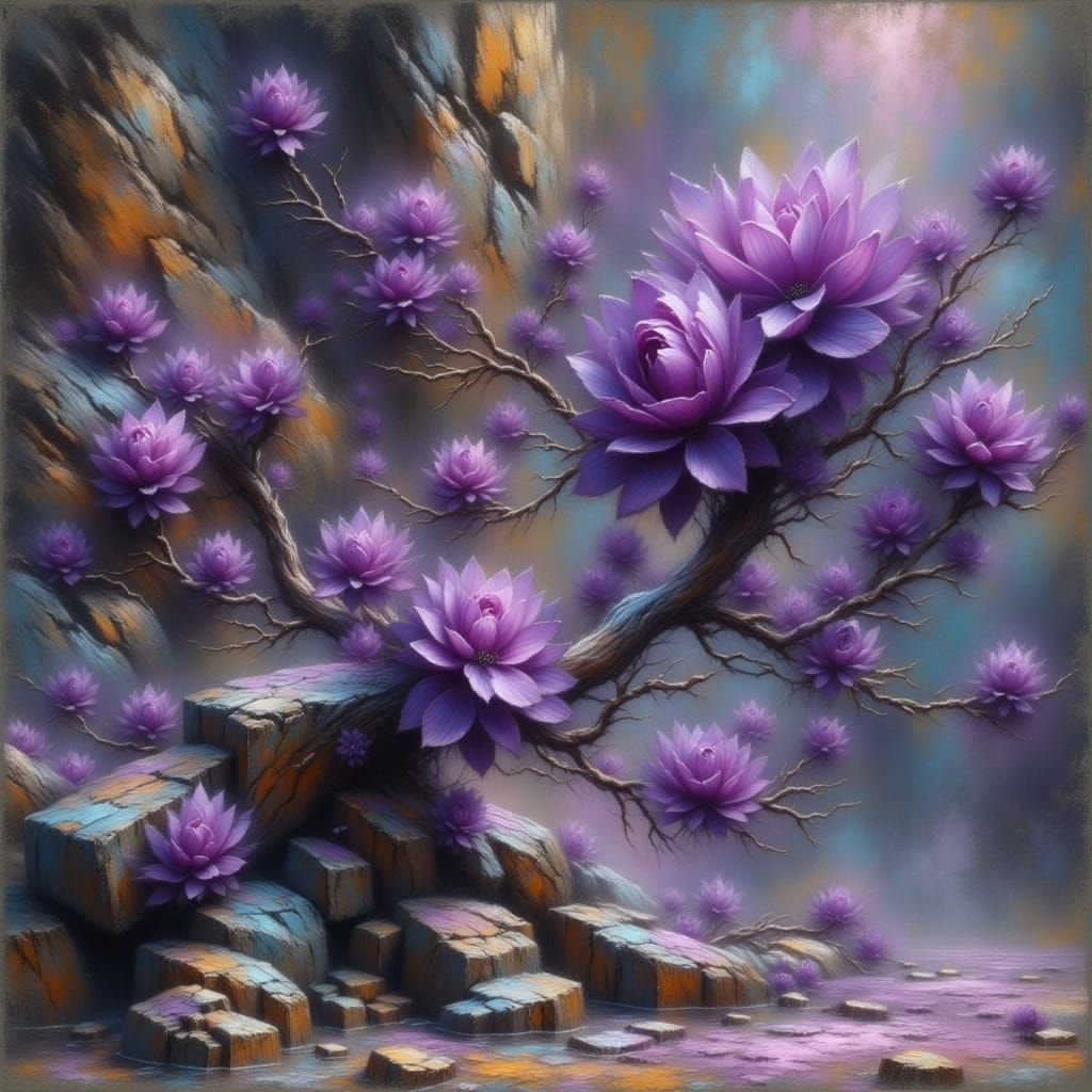 Ethereal Ovoids in Vibrant Purple