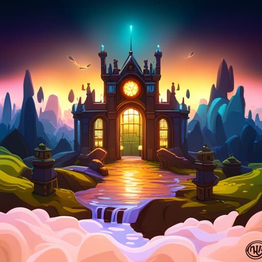 Colorful McDoodle Logo in Detailed Matte Style