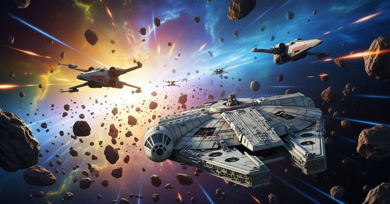 Star Wars Space Chase: Falcon Evades X-Wings