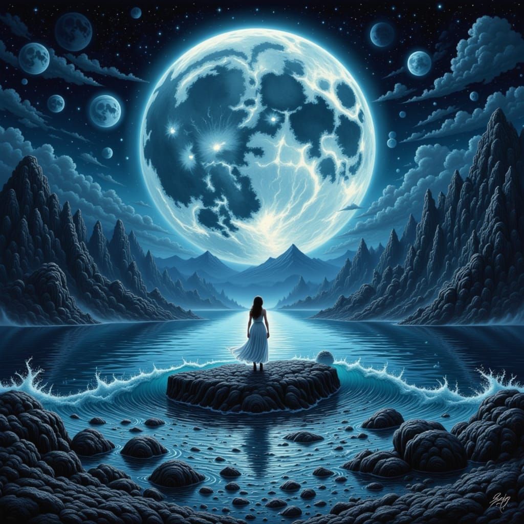 Enchanting Moonlit Seascape