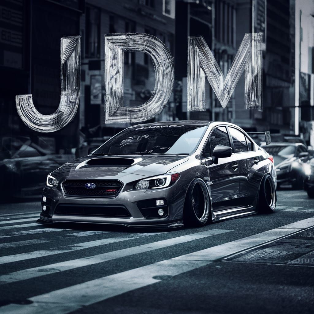 Lowered Subaru WRX on New York Street, JDM Style