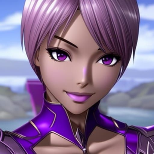 Detailed Portrait of a Woman with Wet, Gleaming Skin