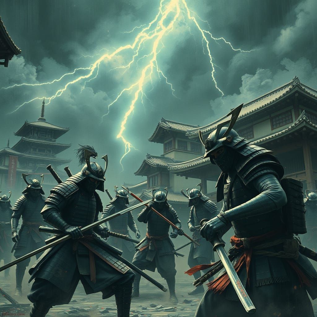 Feudal Japan in Turmoil, Samurai and Ninja in Gritty Realism